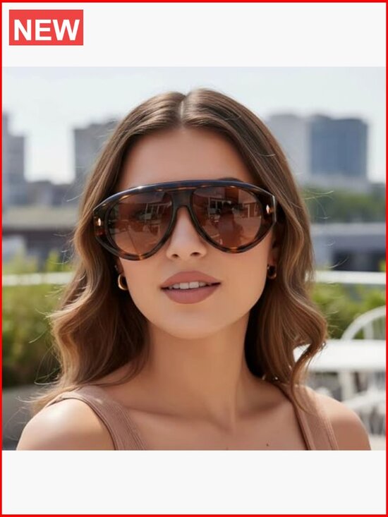 Trendy Oversized Retro Vintage Aviator Sunglasses UV400 Protection main image 6